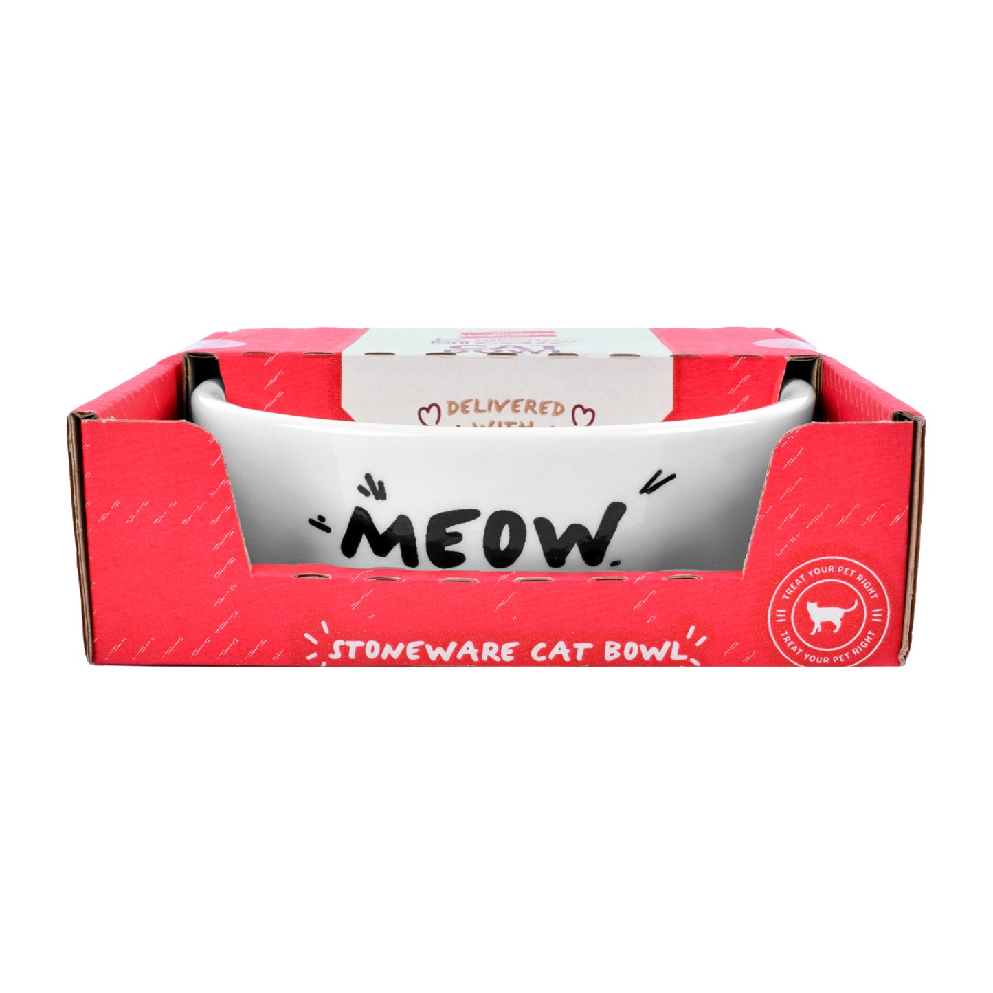 'Meow' Design Cat Bowl