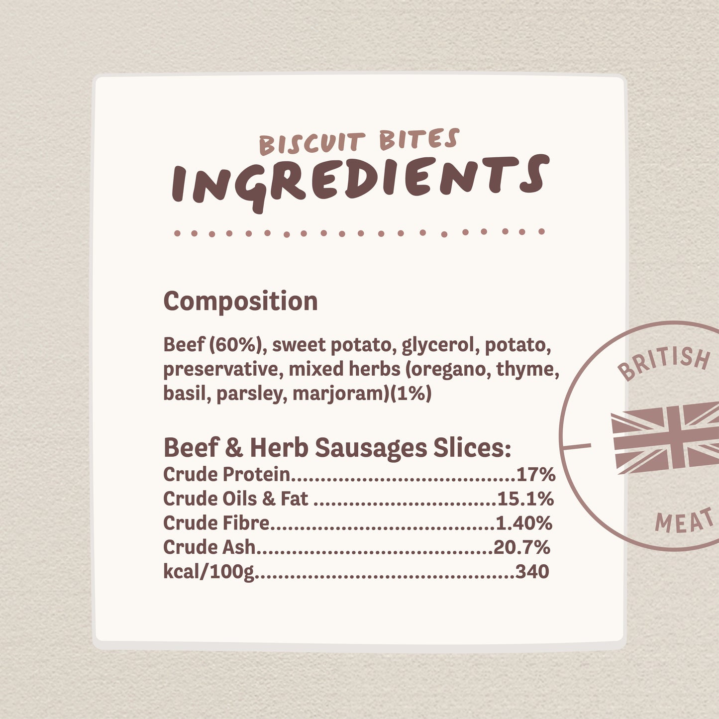 Beef & Herb Sausage Chunks