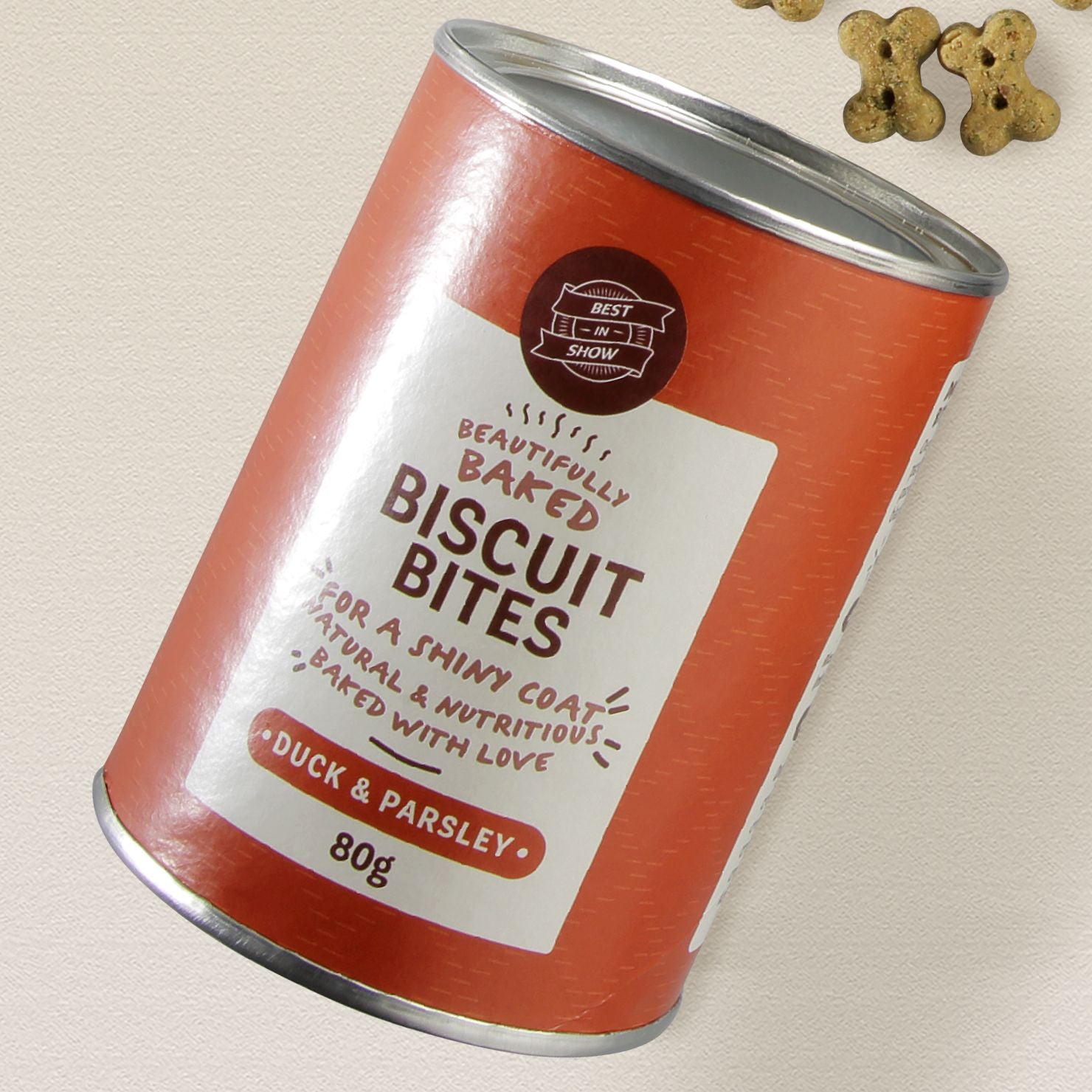 natural dog treats duck & parsley baked biscuits training rewards Best in Show