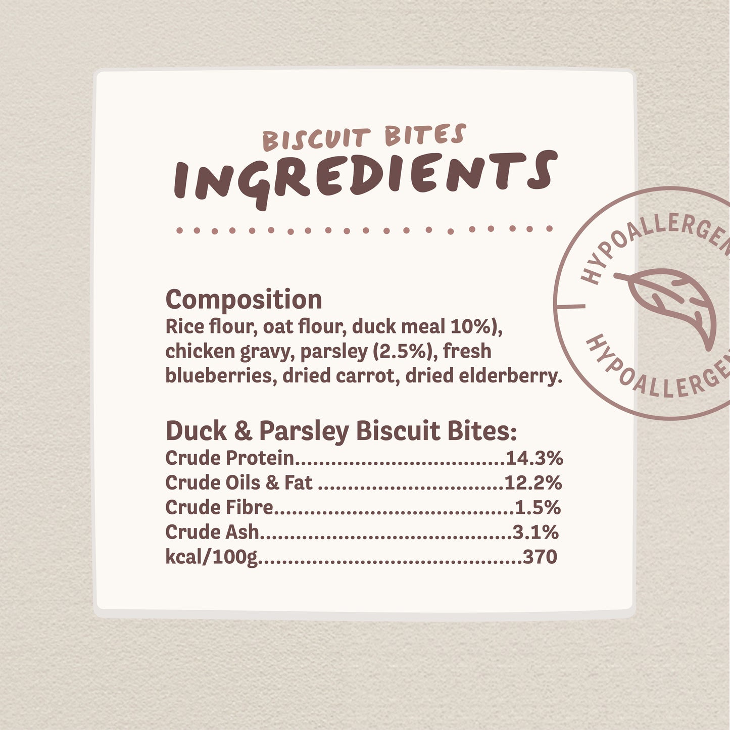 Duck & Parsley Flavour Biscuit Bites