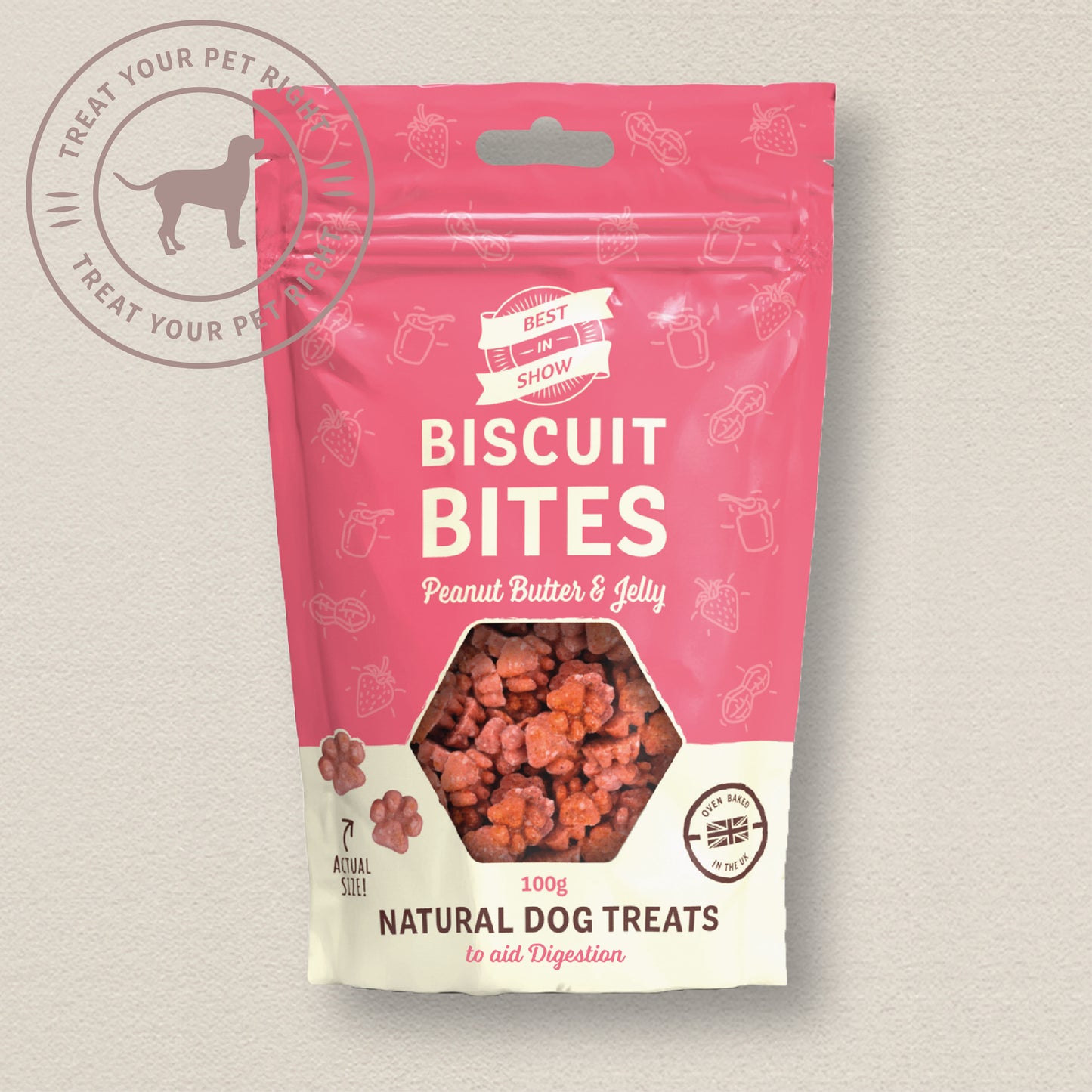 Peanut Butter & Jelly Flavour Biscuit Bites