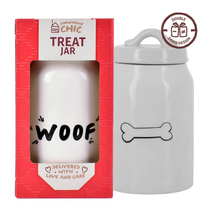 'Woof/Bone' Dog Treat Jar