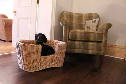 winston wicker dog bed light small medium breeds best in show