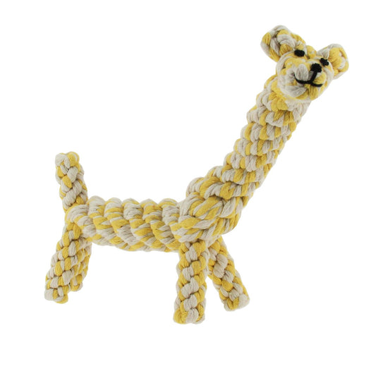 Gerald the giraffe dog chew rope toy natural teething dental health best in show
